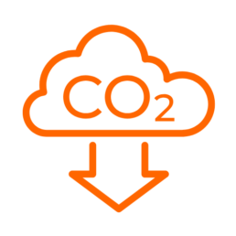 cut carbon emissions icon